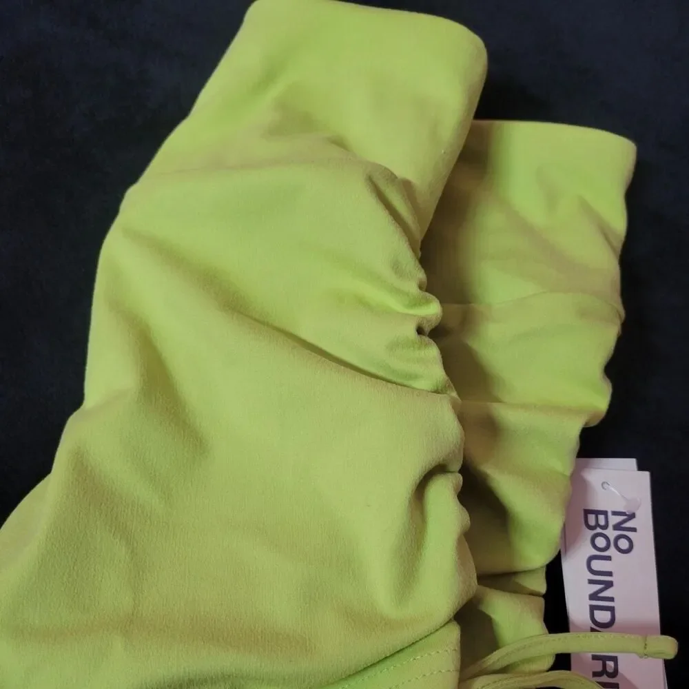 No-boundaries Women's Green and Yellow Shorts